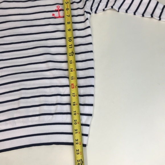 Striped Nautical  top crewneck 3/4 sleeved - Picture 7 of 7